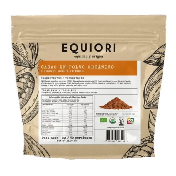 Cacao en Polvo Orgánico Equiori 1K